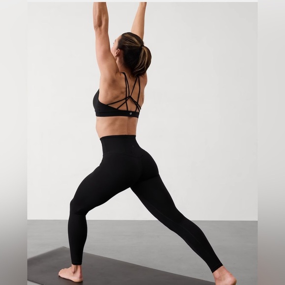 Athleta | Elation High Rise Ribbed Legging Medium Yoga Dance Workout Activewear - Picture 2 of 12